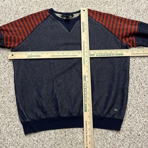 Marc by Marc Jacobs Men's Casual Sweater Sz S Blue Red Stripe Heathered - Picture 6 of 7